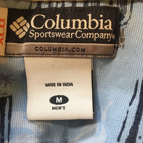Columbia blue gray surf cotton button down Size M - Picture 4 of 9
